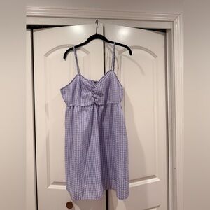 H&M Purple Checkered Dress